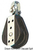 Osculati 55.026.06 - Шарикоподшипниковый блок одношкивный, неподвижно-поворотное крепление с такелажной скобой 6x22s 