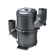 Vetus NLP50SHD NAVIDURIN®LLOYDS approved, Black HD rotatable waterlock/muffler type NLP50S, with rotating inlet and outlet for Ø 50 mm hose