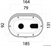 Osculati 15.900.02 - Коробочка и крышка Classic XL с поперечным отверстием 