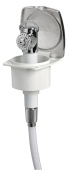 Osculati 15.243.70 - Палубный душ New Edge с кнопочной лейкой MIZAR ПВХ шлангом 2,5 м и стальной крышкой