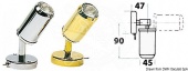 Osculati 13.921.10 - Галогенный точечный светильник 12В, полированная латунь (1 компл. по 1 шт.)