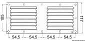 Osculati 53.021.09 - Вентиляционная решетка полированная 128x232 мм 