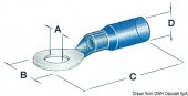 Osculati 14.800.02 - Клеммный наконечник герметичный с термоусадочной муфтой 5.3 мм синий (100 шт.)