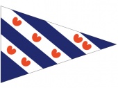 Флаг треугольный провинции Фрисландия королевства Нидерландов