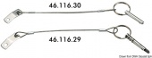Osculati 46.116.30- S - Пластина SS + кабель с пружинным откидным штифтом  (Блистер 1 шт.) 