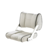 Vetus CHTBSW FERRY Helm seat with adjustable backrest, grey white with cobalt blue seams