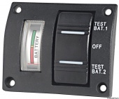Osculati 14.100.04 - Щиток контроля заряда влагозащищенный IP56 на две батареи с выключателем 12В 75x60 мм