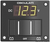 Osculati 14.100.05 - Щиток контроля заряда влагозащищенный IP56 на две батареи с выключателем и цифровым указателем 12В 75x60 мм