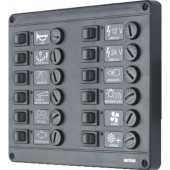 Vetus P12F24 Switch panel type P12 with 12 fuses, 24 V