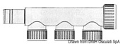Osculati 17.117.35 - Система водопроводных фитингов Hydrofix для температуры жидкости до 90° - Коллектор с тремя отводами 22x15x15x15x22, с заглушкой на конце 
