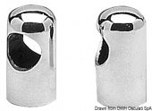Osculati 41.152.22 - Округлые законцовки для поручней, выполненные из отрезка трубы нержавеющей стали - промежуточный, 22 мм 