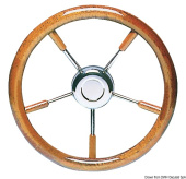 Рулевое колесо с ободом из красного дерева покрытого полиуретановым лаком