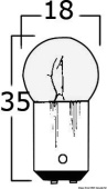 Osculati 14.200.01 - Лампочка двухконтактная с компактной сферической колбой BA15D 24В 5Вт (10 шт)