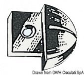 Osculati 61.116.40 - Рельс нейлоновый концевой ограничитель 25 мм 