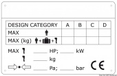 Osculati 54.410.00 - Идентификационная табличка CE для подвесных двигателей 