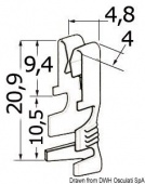 Osculati 14.118.01 - Кабельные наконечники из луженой латуни 1/2,5 мм (100 шт.)