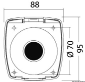 Osculati 15.900.10 - Ниша New Edge для душа и смесителя с крышкой 88 x 95 мм задний выход для душа
