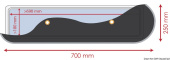 Osculati 19.364.04 - Затемненные шторки для люков и иллюминаторов Osculati 700 x 250 мм