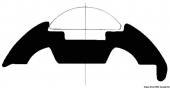 Osculati 44.480.17 - Белый профиль ПВХ база 40 мм (24 м.)