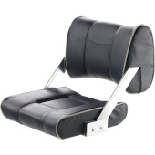 Vetus CHTBSB FERRY Helm seat with adjustable backrest, cobalt blue with grey white seams