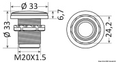 Osculati 13.183.13 - Встраиваемый LED светильник дежурного освещения 12В 0.2Вт 12.5Лм 31.6мм синий свет
