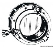 Osculati 19.750.03NE - Открывающийся иллюминатор КРУГЛОЙ формы Черный Ø320 мм 