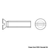 Osculati A4-963-06X020 - Винт с потайной головкой и прямым шлицом UNI 6109 DIN 963 6 x 20 мм (50 шт)