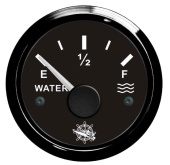 Указатель уровня воды 12/24 В черный циферблат, черная оправа