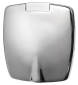 Osculati 15.243.80 - Палубный душ New Edge с кнопочной лейкой MIZAR стальным шлангом 2,5 м и стальной крышкой