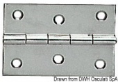 Osculati 38.822.04 - Петли 1,3 мм из нержавеющей стали 75x50 мм, прямоугольная 
