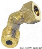 Osculati 17.409.07 - Фитинг латунный обжимной для медных труб с биконическим уплотнением 90° внеш. 14x1/2" 
