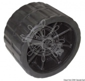 Osculati 02.029.07 - Боковой ролик с сердечником из технического полимера и внешней частью из композита полипропилен/резина, черный 75 мм Ø отверстия 15 мм 