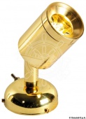 Osculati 13.900.02 - Светодиодный точечный светильник 12В 52Лм, полированная латунь