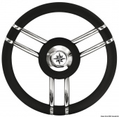 Osculati 45.178.11 - Рулевое колесо Apollo нержавеющая сталь + полиуретан Ø 350 мм черный 