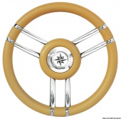 Osculati 45.178.17 - Рулевое колесо Apollo нержавеющая сталь + полиуретан Ø 350 мм слоновая кость 