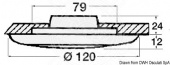 Osculati 13.881.25 - Точечный светильник BATSYSTEM Mars Ø120 мм, АБС хром, с выключателем (1 компл. по 1 шт.)