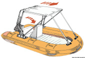 Osculati 46.906.04 - Телескопический передний белый тент для навигационных дуг надувных лодок 130 x 190 см 