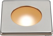 Osculati 13.489.02 - Низкопрофильный квадратный встраиваемый светодиодный светильник Polis белый/красный 