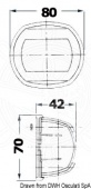 Osculati 11.408.64 - Навигационный огонь Compact 12, сертифицированный RINA и USCG, белый, кормовой 135°, 12 В 