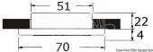 Osculati 13.447.04 - Встраиваемый светодиодный светильник Atria, 12/24В, сатинированный никель 