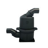 Vetus HPW152 NAVIDURIN®LLOYDS approved, Black high performance waterlock/muffler type HPW152, 152 mm rotating inlet and outlet
