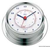 Osculati 28.687.01 - Часы Barigo SKY флаги Ø 110x32 мм, Полированная нержавеющая сталь-белый 
