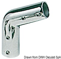 Osculati 41.118.22 - Соединение для релингов из нержавеющей стали - угловой для носа или кормы - 110°, для труб 22 мм 