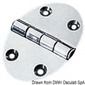 Osculati 38.450.03 - Петли овальные, полуврезные с креплением на винты, 56x78 мм, 2,0 мм 