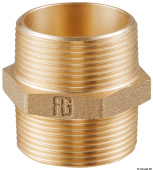 Osculati 17.565.01 - Guidi бронзовый двойной ниппель M-M 1/4"