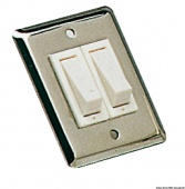 Osculati 14.101.15 - Клавишный настенный выключатель Bianco-полированная нержавеющая сталь