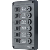 Vetus P6F12 Switch panel type P 6 with 6 fuses, 12 V