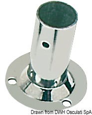 Osculati 41.131.22 - Основания из тонкого металла из нержавеющей стали - круглые Ø 60мм, 90°, для труб 22 мм 
