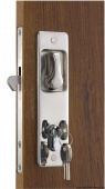 Osculati 38.128.21 - Замок для раздвижных дверей с врезными ручками 16/38 мм, с выступающим запорным элементом 