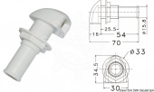 Osculati 20.283.00 - Пластмассовая вентиляционная головка Ø16 мм 